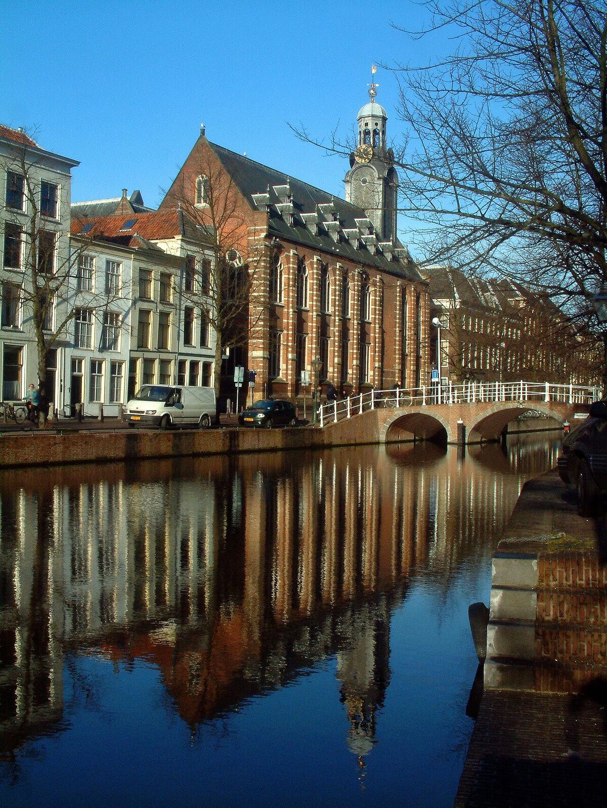 The Academy Building of Leiden University on the Rapenburg canal